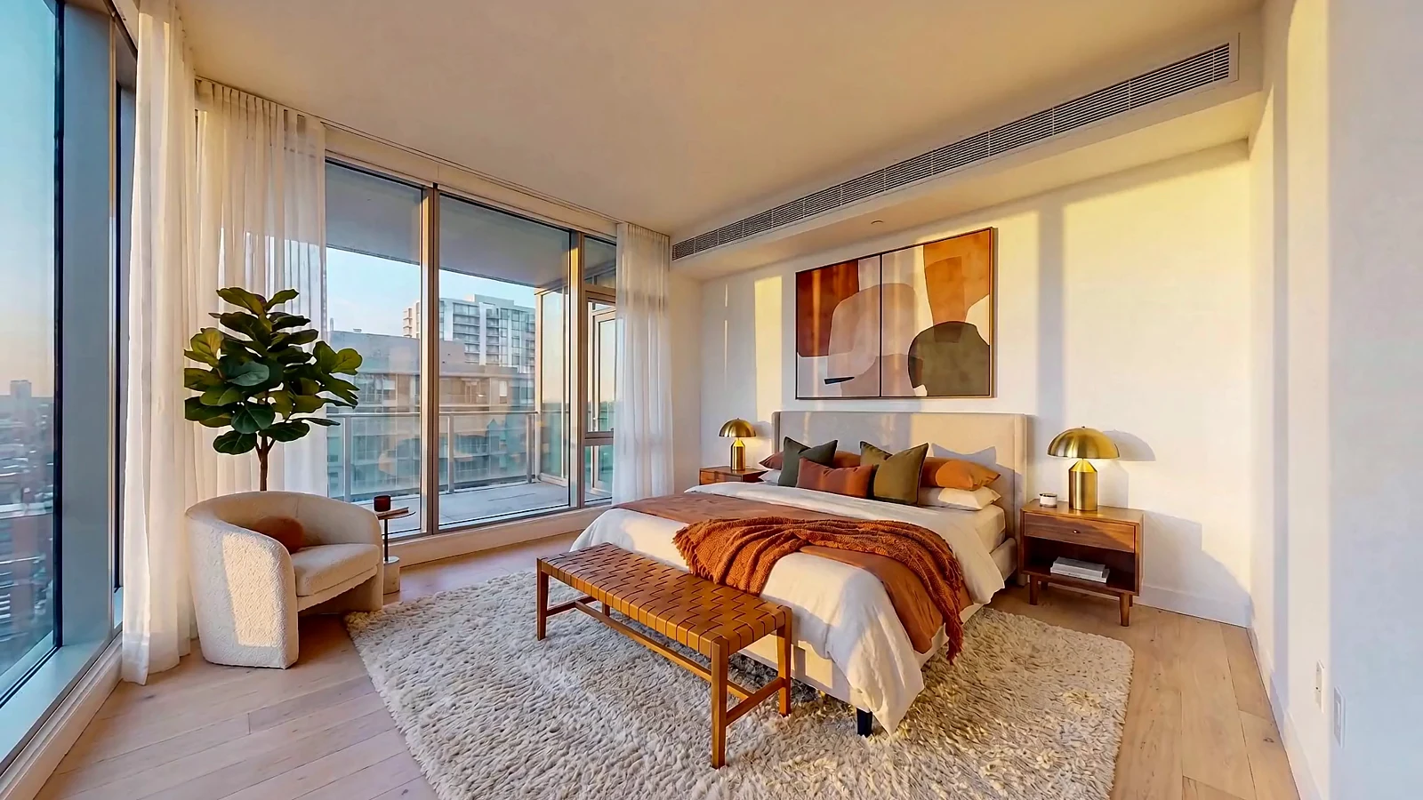 A tour of the completed primary bedroom followed by entry into the home office